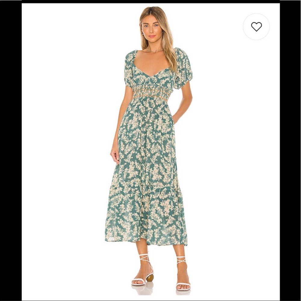 NWT Free People Ellie Printed Maxi Dress